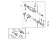 2003 Toyota Camry Axle Shaft Diagram - 43410-06252