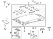 2017 Toyota Yaris Sun Visor Diagram - 74310-52890-B0