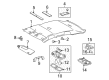 2010 Toyota Matrix Sun Visor Diagram - 74320-12L60-B0