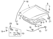 1999 Toyota Camry Hood Hinge Diagram - 53410-33030