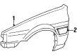 Toyota Corolla Fender Diagram - 53801-1E250