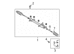 2012 Toyota Corolla Rack and Pinion Boot Diagram - 45535-29015