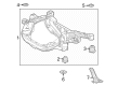 2023 Toyota bZ4X Crossmember Bushing Diagram - 52281-42020