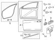 2017 Toyota Camry Window Regulator Diagram - 69801-06080