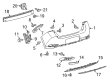 Toyota Corolla iM Bumper Reflector Diagram - 81910-12110