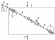 2021 Toyota Corolla Rack and Pinion Boot Diagram - 45535-09540