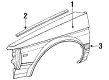 Toyota Tercel Fender Diagram - 53801-16081