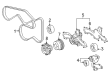 2014 Toyota Tacoma A/C Idler Pulley Diagram - 16603-31040