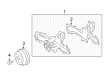 2017 Toyota Highlander Water Pump Pulley Diagram - 16173-31042