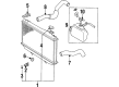 1997 Toyota Supra Radiator Support Diagram - 16505-46040