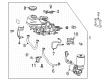 Toyota Venza Brake Master Cylinder Diagram - 47050-48101