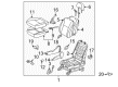 2004 Toyota Prius Seat Cover Diagram - 71071-47140-A2