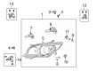 2010 Toyota Corolla Headlight Diagram - 81130-02680