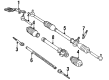 Toyota Celica Rack and Pinion Boot Diagram - 45535-22011