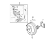 2011 Toyota Camry Brake Booster Vacuum Hose Diagram - 44773-06090