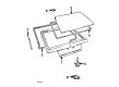 Toyota Tercel Liftgate Lift Support Diagram - 68950-19295