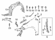 Toyota Corolla Fender Diagram - 53801-02170