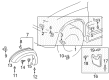 Toyota 4Runner Mud Flaps Diagram - 76621-39395