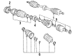 1992 Toyota Corolla CV Boot Diagram - 04438-01050