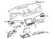 2017 Toyota Mirai Dash Panel Vent Portion Covers Diagram - 55607-75020