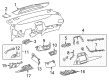 2018 Toyota Prius Dash Panel Vent Portion Covers Diagram - 55606-47060