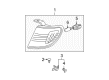 2001 Toyota Tacoma Side Marker Light Diagram - 81610-04070