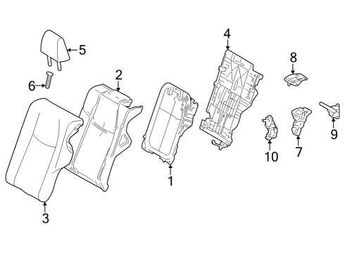 2024 Toyota Corolla Cross Lock Assembly, Gray, Driver Side Diagram for 72640-47050-B6