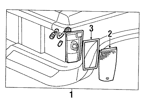 1986 Toyota Land Cruiser Parking Lamp, Front Driver Side Diagram for 81520-90A04