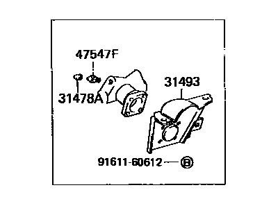 Toyota 31490-33010 Accumulator Assembly, Clutch