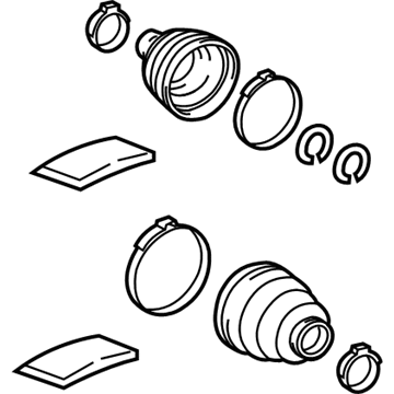 Toyota 04427-42131 Front Cv Joint Boot Kit, In Outboard, Right