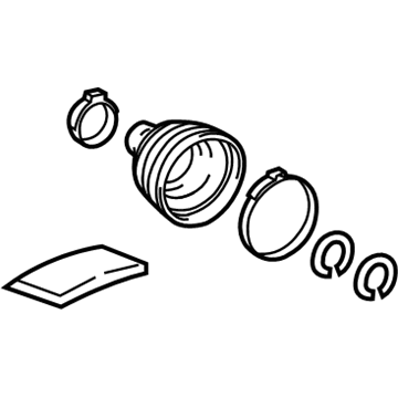 Toyota 04437-33070 Front Cv Joint Boot, Right