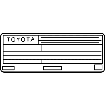 Toyota 11298-24170 Emission Label