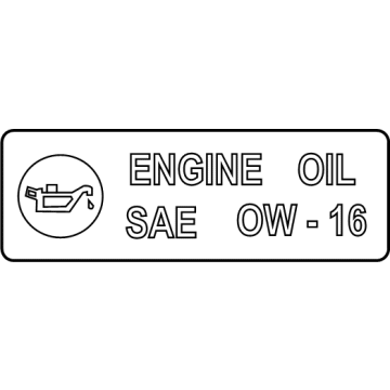 Toyota 15369-F0010 Engine Info Label