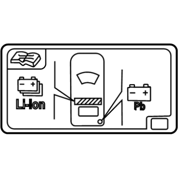 Toyota 288A2-24020 Battery Label