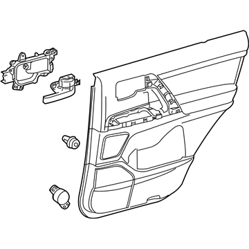 Toyota 67640-60B61-C1 Door Trim Panel, Gray, Driver Side