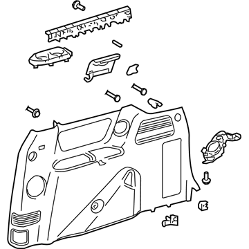 Toyota 62510-AE070-B1 Panel Assy, Quarter Trim, Front RH