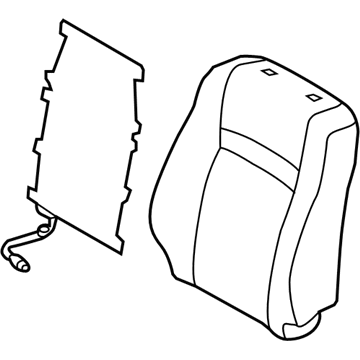 Toyota 71074-06E62-B5 Front Seat Back Cover, Left(For Separate Type)