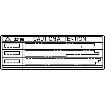 Toyota 16793-46010 Fan Label