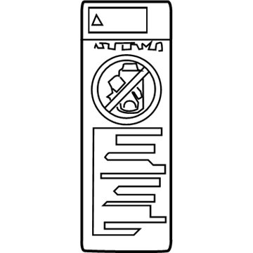 Toyota 74596-53011 Air Bag Label