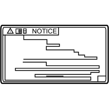 Toyota 11285-0V011 Info Label