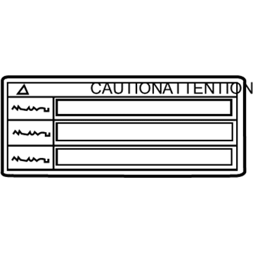 Toyota 16793-28040 Caution Label