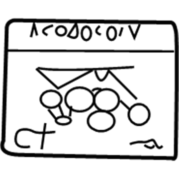 Toyota 11296-50290 Engine Info Label