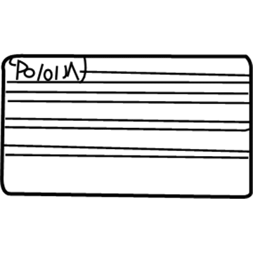 Toyota 11298-50363 Emission Label