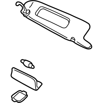 Toyota 74320-06053-B0 Visor Assembly, Left