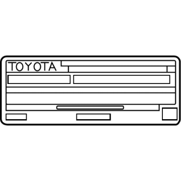 Toyota 11298-F4020 LABEL, EMISSION CONT