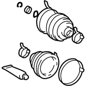 Toyota 04438-17031 Rear Cv Joint Boot Kit, Inboard Joint