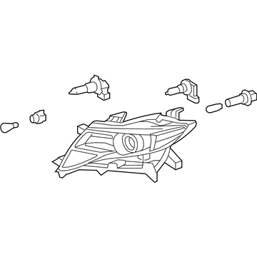 Toyota 81150-0T020 Driver Side Headlight Assembly Composite