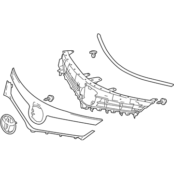 Toyota 53101-07010 Upper Grille