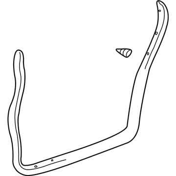 Toyota 67872-0C020 Weatherstrip, Rear Door, LH