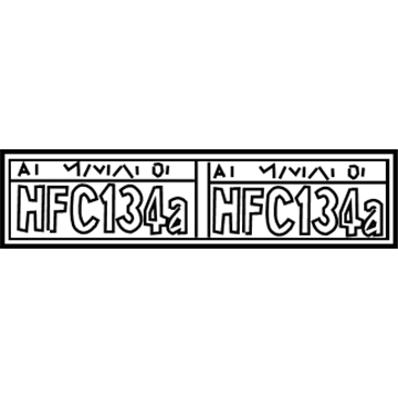 Toyota 88723-07010 A/C Label